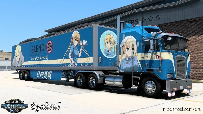 Kenworth K100 Kaho Hinata – Blend S Anime Combo Skin for American Truck Simulator