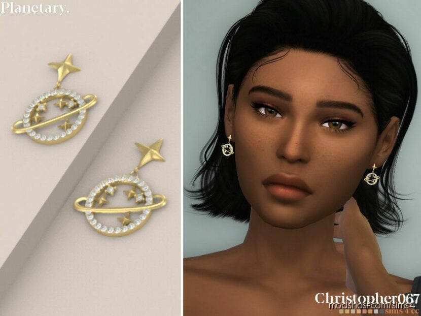 Planetary Earrings for Sims 4
