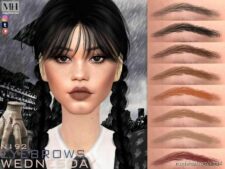Wednesday Eyebrows N192 for Sims 4