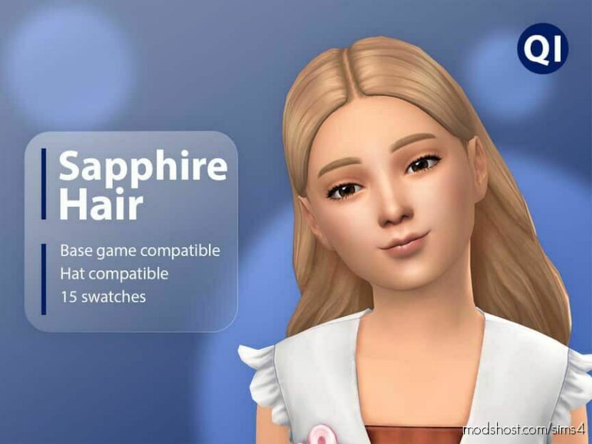 Sapphire Hair for Sims 4
