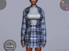 Sims 4 Female Clothes Mod: Tartan SET – Suit Jacket Early Access (Image #2)