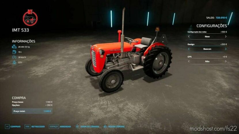 Massey Ferguson 35 IMT for Farming Simulator 22