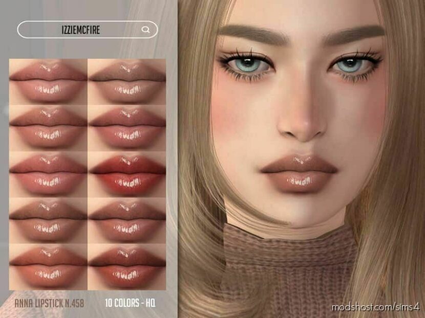 Anna Lipstick N.458 for Sims 4