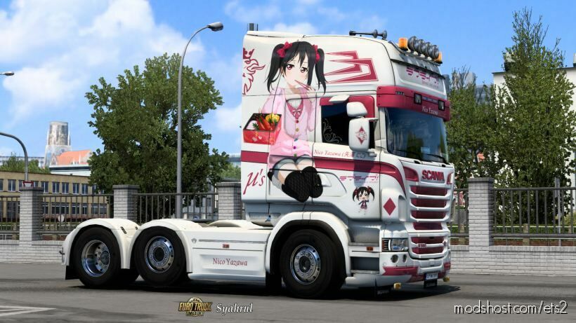 RJL Scania Topline Nico Yazawa – Love Live! Skin for Euro Truck Simulator 2