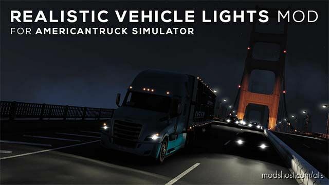 Realistic Vehicle Lights Mod v1.46 for American Truck Simulator