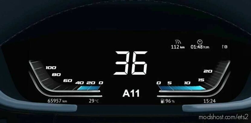 DAF 2021 (Xg/Xg+) Dashboard V1.5 for Euro Truck Simulator 2