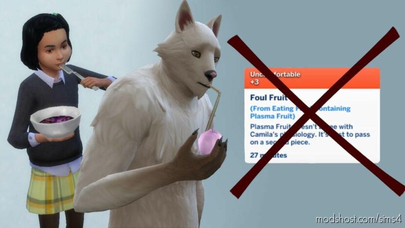 Werewolves/Vampire Kids CAN EAT Plasma Fruit for Sims 4
