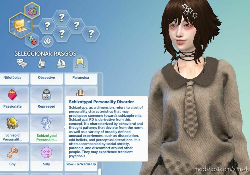Schizotypal Personality Disorder for Sims 4