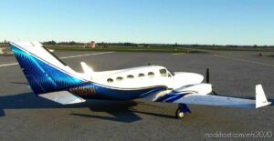 MSFS 2020 Cessna Livery Mod: C414 Chancellor N105TH (Image #2)