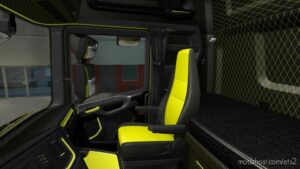 ETS2 Scania Mod: Black & Yellow Interior For Scania 2016 (Image #3)