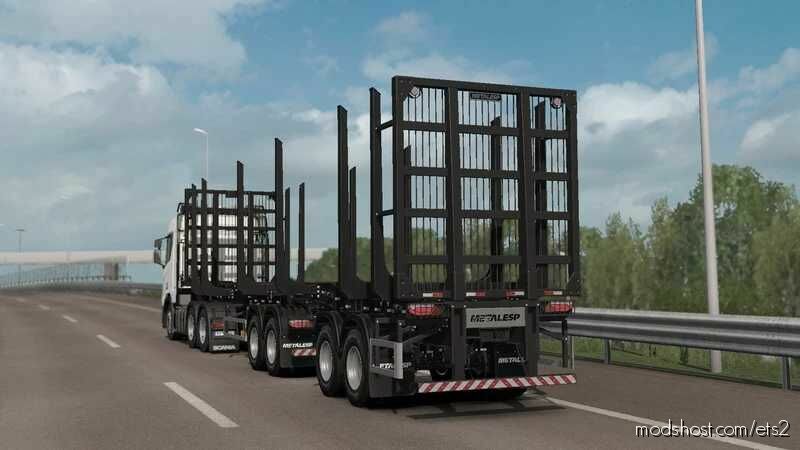 Metalesp Bi-Train Wood Transport 7 Axles V0.4.3 for Euro Truck Simulator 2