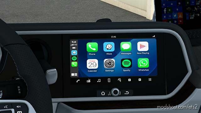 Apple CarPlay for DAF 2021 v1.0.2 1.46 for Euro Truck Simulator 2