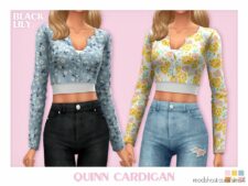 Quinn Cardigan TOP for Sims 4