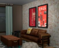 Sims 4 Interior Mod: University Posters Framed (Featured)