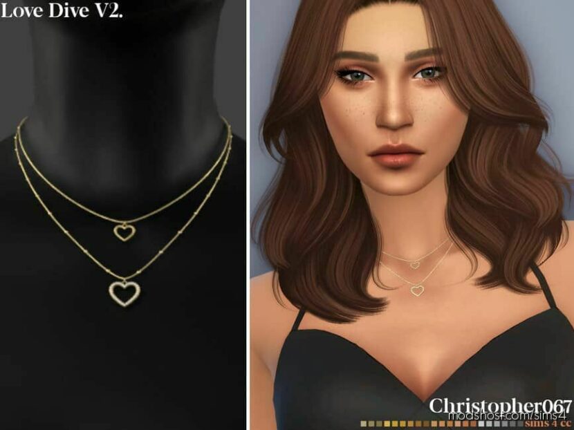 Love Dive Necklace V2 for Sims 4