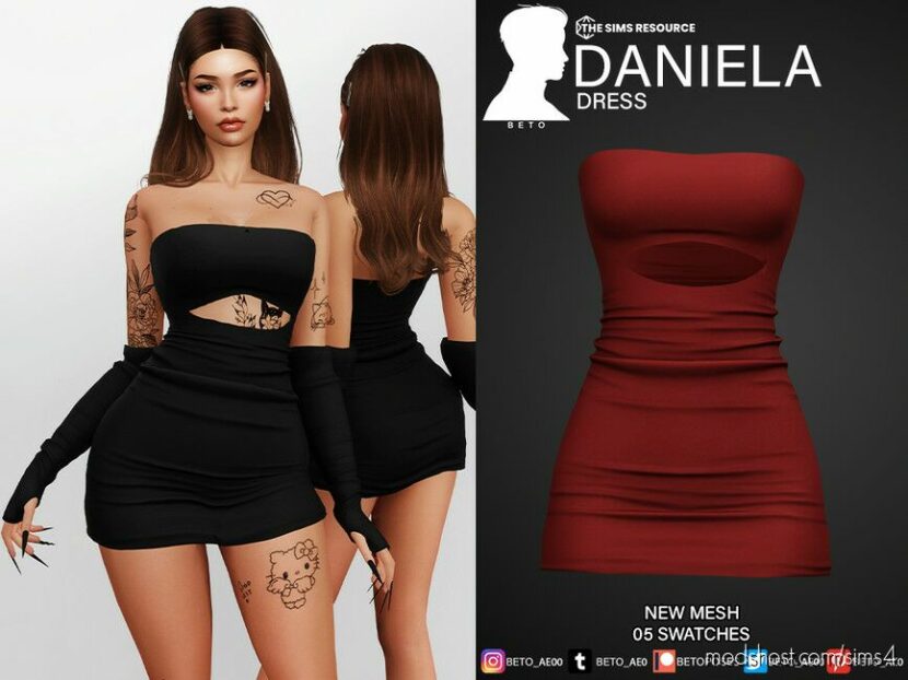 Daniela Dress for Sims 4