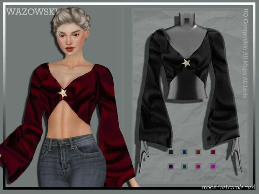 Hanging Sleeve TOP for Sims 4
