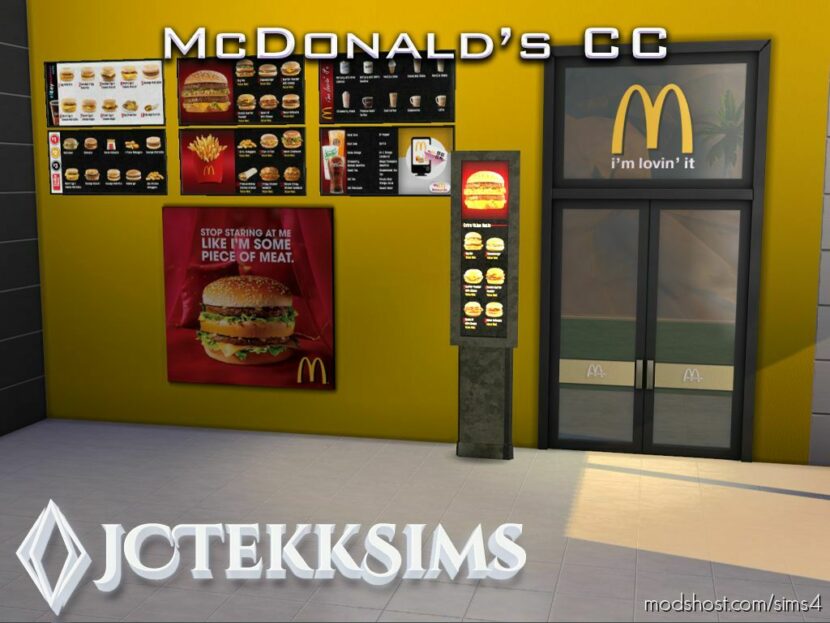 McDonald’s Custom Content Set for Sims 4