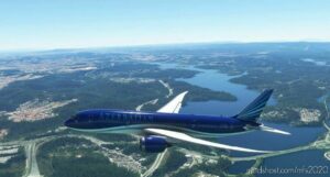 MSFS 2020 Boeing Livery Mod: Kuro Boeing 787-8 Azerbaijan 8K (Image #2)