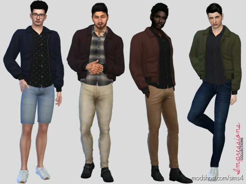 Hanson ButtonUp Jacket for Sims 4