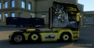 ETS2 RJL Mod: Azur Lane: USS Hornet Skin For RJL Scania R (Image #2)