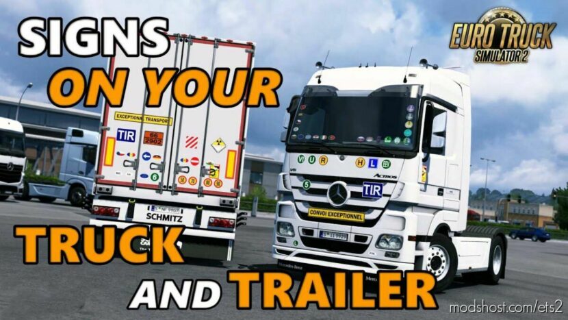 Signs on Your Truck & Trailer v1.0.2.50s for Euro Truck Simulator 2