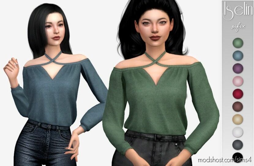 Iselin Sweater Sims 4 Clothes Mod - ModsHost