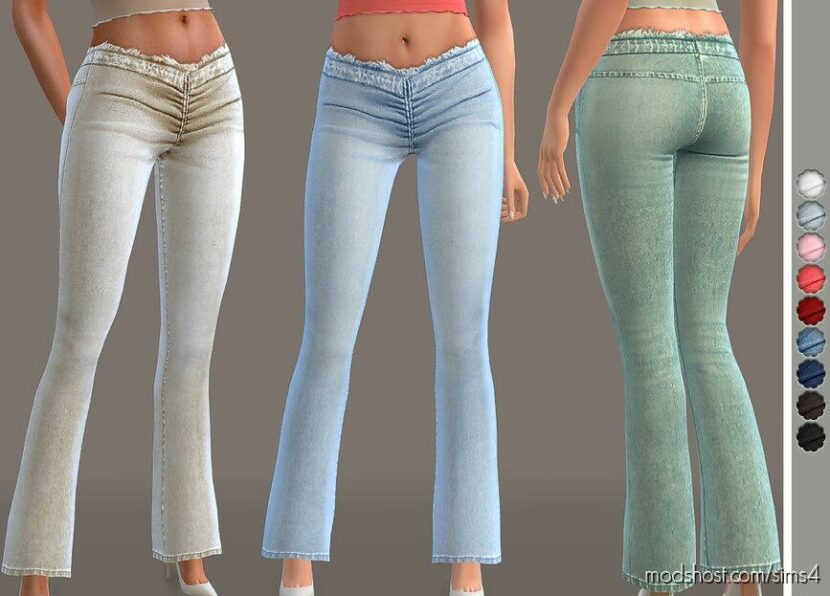 Stretch Flare Jeans for Sims 4