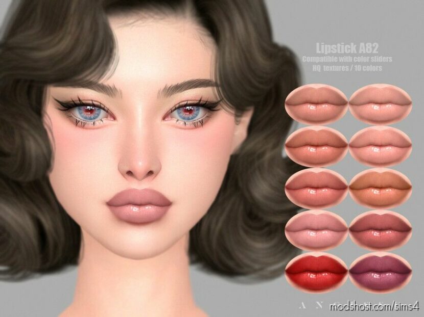 Lipstick A82 for Sims 4