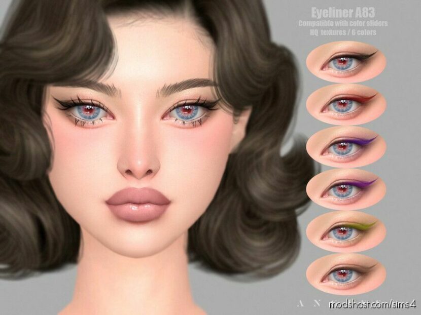 Sims 4 Female Makeup Mod: Eyeliner A83 (Featured)