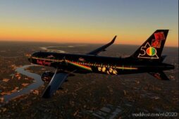 MSFS 2020 A320 Livery Mod: Pink Floyd Dark Side Of The Moon 50TH Anniversary (Image #2)