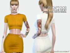 Sims 4 Everyday Clothes Mod: Acie top Set (Featured)