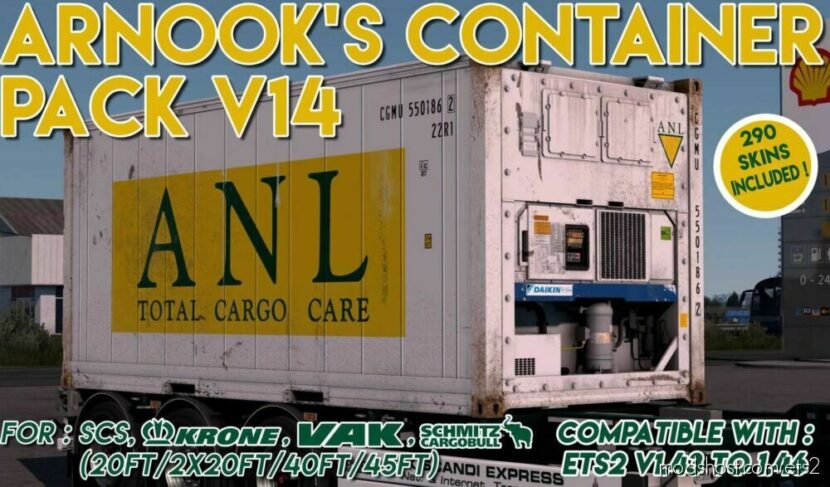 Arnook’s Container Pack V14 for Euro Truck Simulator 2