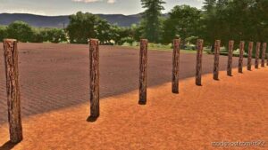 FS22 Placeable Mod: Barbed Wire Fence And Wooden Gate (Image #2)