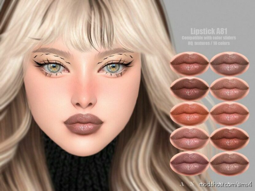 Lipstick A81 for Sims 4