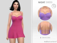 Sleepwear: Night Dress for Sims 4