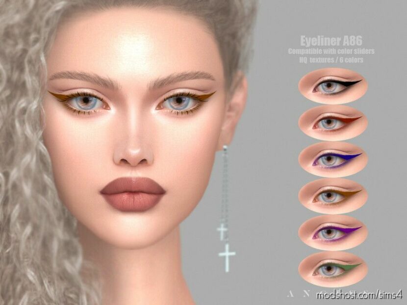 Sims 4 Female Makeup Mod: Eyeliner A86 (Featured)