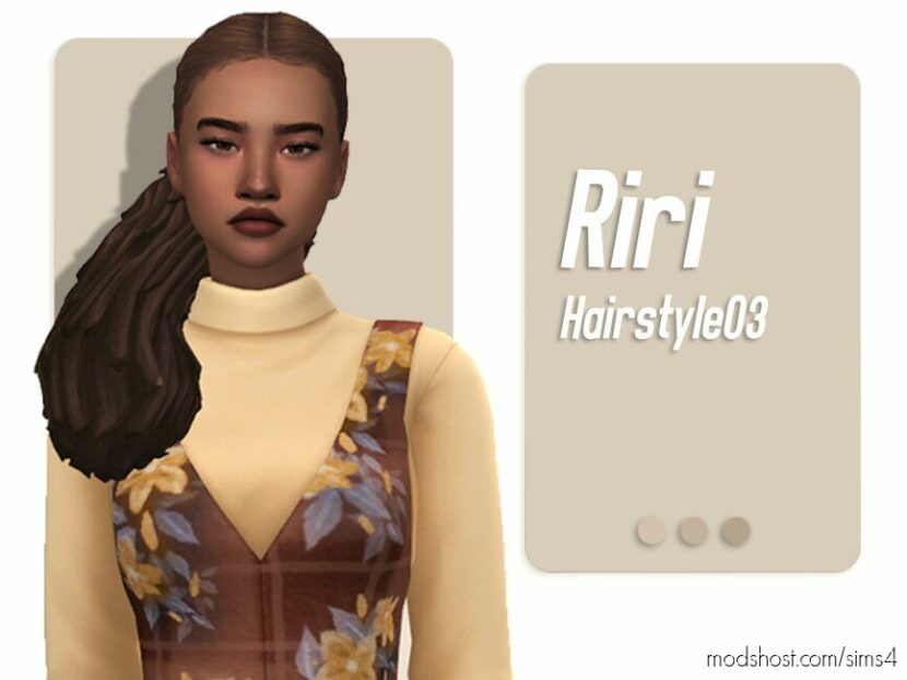 Sims 4 Female Mod: Riri Hairstyle (Featured)