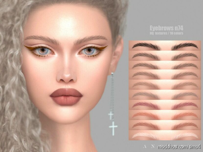 Eyebrows N74 for Sims 4