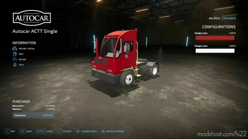 Autocar Actt Yard Switcher for Farming Simulator 22