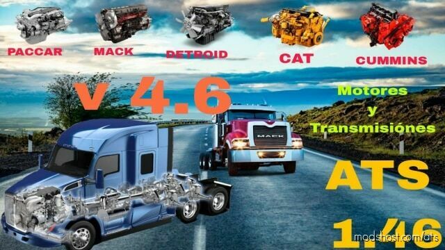 Engines and transmissions Pack v4.6 for American Truck Simulator