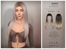 Elle Hairstyle – Style 1 (V2) for Sims 4