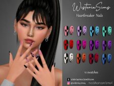 Heartbreaker Nails for Sims 4