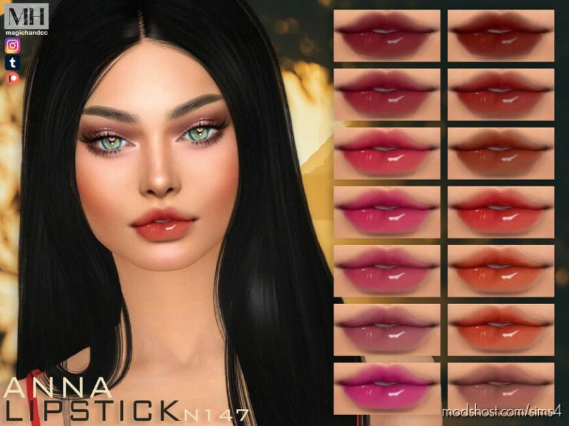 Anna Lipstick N147 for Sims 4