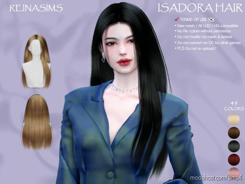 Sims 4 Female Mod: Isadora Hair (Featured)