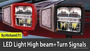 LED Light High Beam + Turn Signals for Euro Truck Simulator 2