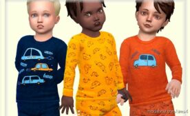 Toddler Car Shirt & Pants for Sims 4