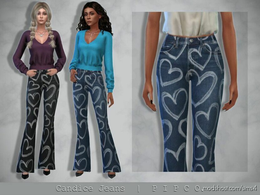 Candice Jeans (Flared) for Sims 4