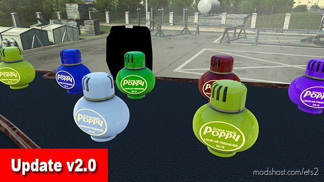Poppy Air Freshener Interior Addon Pack v2.0 for Euro Truck Simulator 2