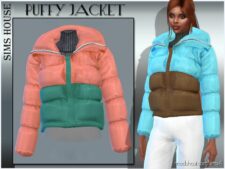 Puffy JACKET F for Sims 4